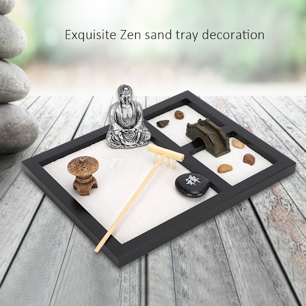 Zen-stil Buddha hagesandbrett dekorasjon håndverk hjem stue tehus ornament