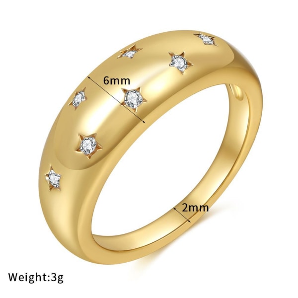 Guldringar Set, 18K Guldpläterade Stapelbara Ringar för Kvinnor
