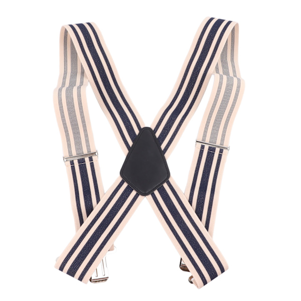 4 Clips Suspenders Stylish Stripe Widen Adjustable Elastic Band Men X Back Suspenders for Costume Accessories