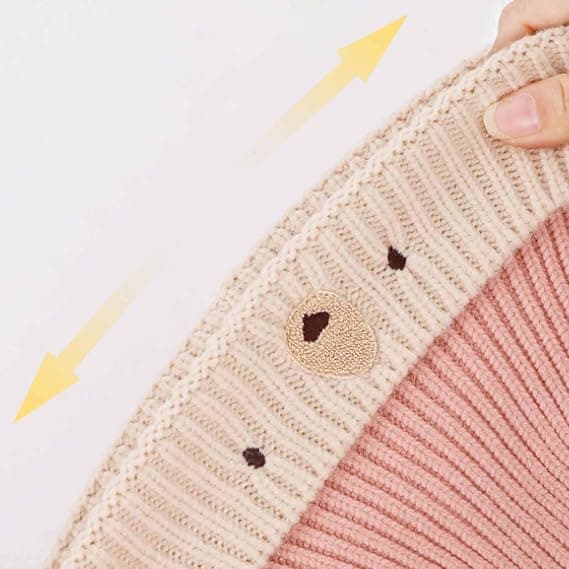 Söt julmössa för småbarn - Unisex stickad mössa, varm vintermössa för barn pojkar och flickor pink