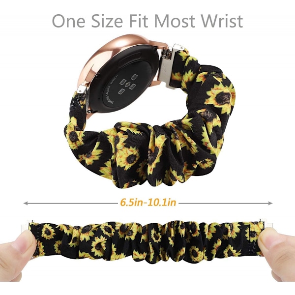 Scrunchie-rannekeiden vaihto Galaxy Watch 42mm/Gear S2 Classic/Gear Sport älykelloille Yhteensopiva Samsung Galaxy Watch Active/Active2:n kanssa