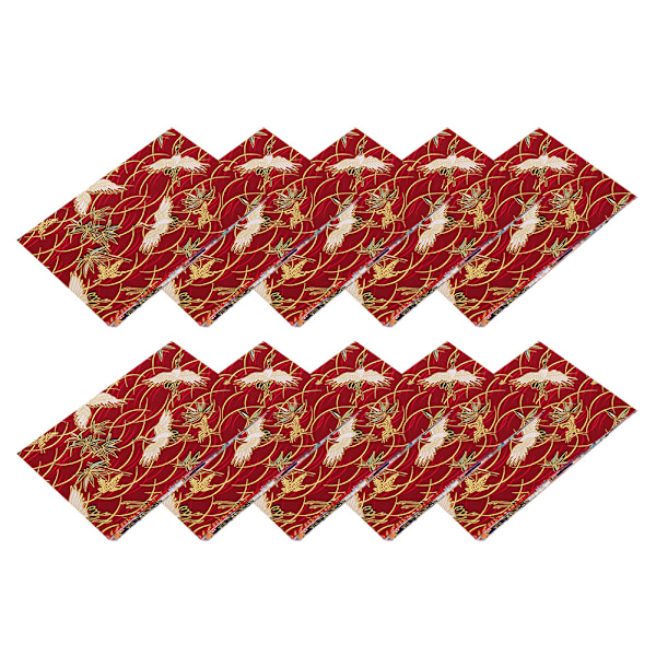 10 stk. japansk stil bomuldsstof bronzing trykt quiltetilbehør til DIY håndarbejde tasker tegnebøger 25x20cm