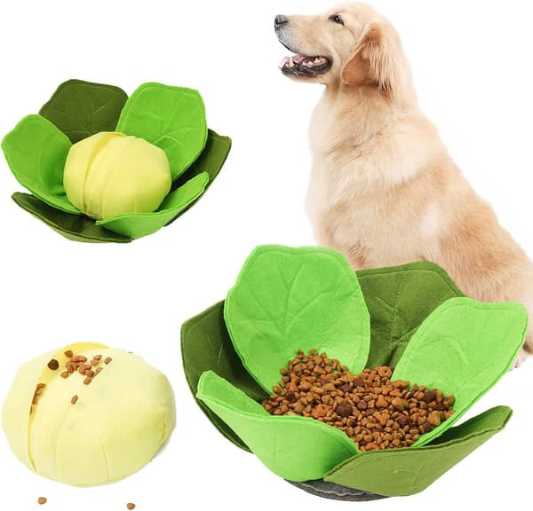 Snusematte for hund, kål-snuselekebolle for sakte fôring