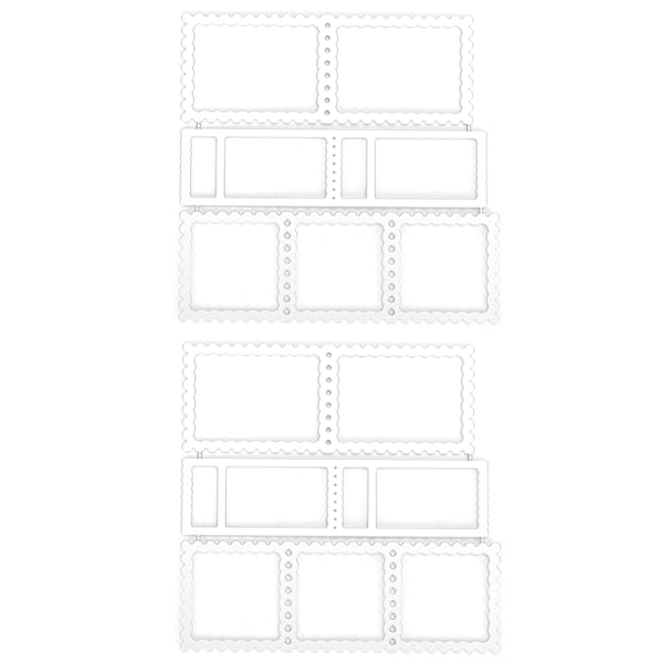 2 stansformar i metall för stansning och prägling av kort, scrapbooking och prägling av papper