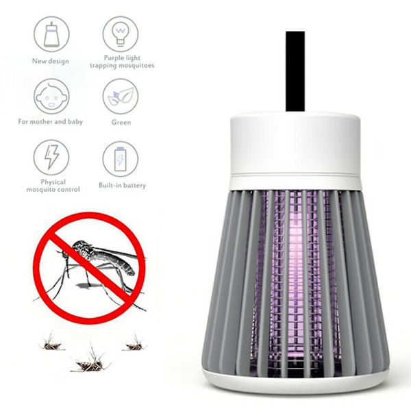 USB elektrisk myggjagerlampe, oppladbar insektfelle, mygglys