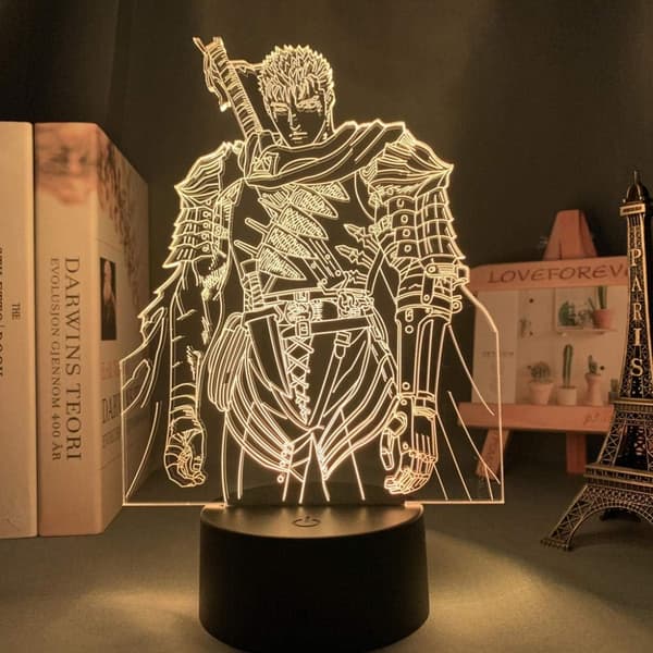 Anime Berserk Guts Anime 3D Illusjon Nattlampe Hjemmerom De