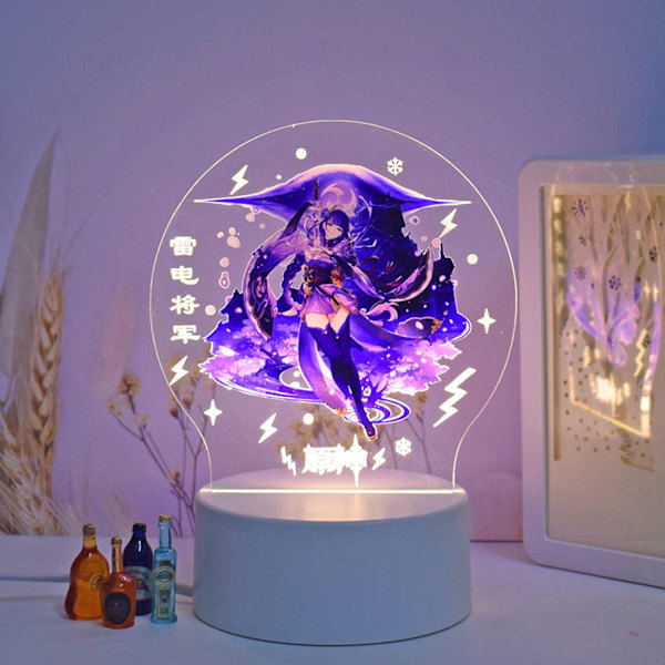 Genshin Impact Barbara 3D LED-akrylnattlampor 7 färger