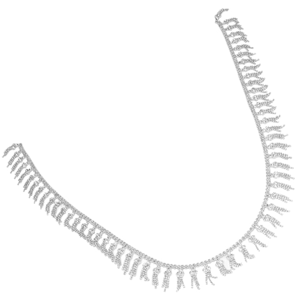 Rhinestone Fringe 1 Yard Elegant Style Hög hållbarhet Utsökt glänsande miljövänlig rostfri allmänt använd Rhinestone TrimFlower