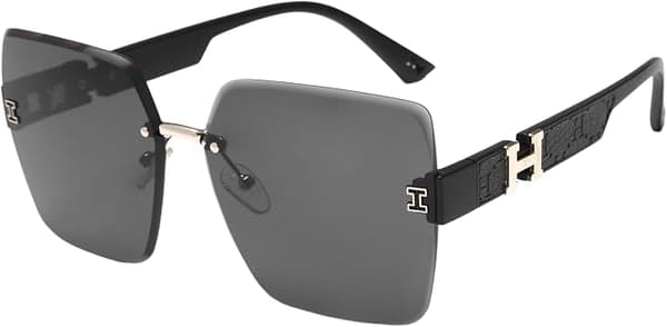 unisex rammeløse solbriller Sand Black