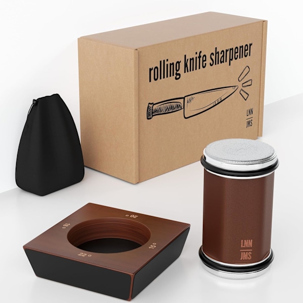 Knlfe Sliper Kit og Sort Støvpose for Oppbevaring, Presis Sliping, Magnetisk Base med 15°, 18°, 20°, 22° Vinkler, Høykvalitets Magneter