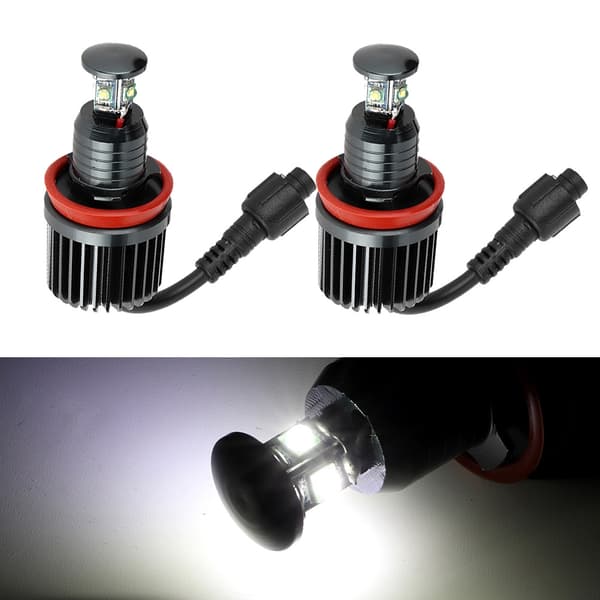2 st För H8 40W Super Ljusa Angel Eyes Dimljus LED-lampor Passar för E91 E92 E93