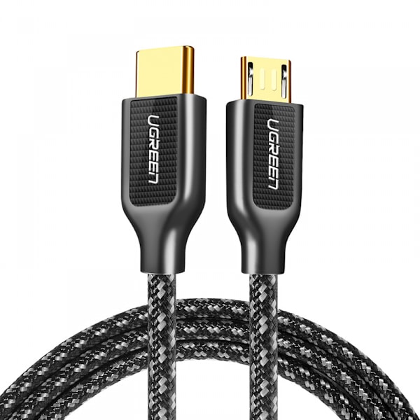 Flätat USB Type-C laddnings- och datakabel, 25 CM