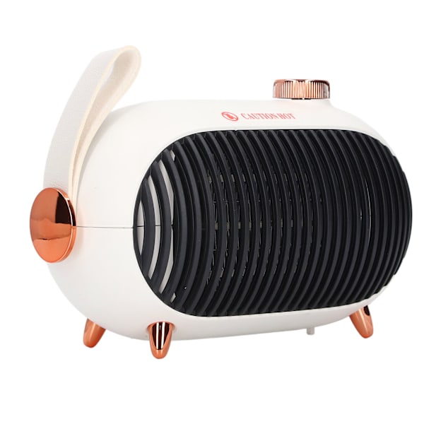 Liten romvarmer 900W PTC Keramisk Rask Oppvarming 3 Nivå Justering Mute Overopphetingsbeskyttelse Skrivebordsvarmer Hvit 110‑