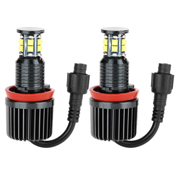 2 st För H8 120W Super Ljusa Angel Eyes Dimljus LED-lampor Passar för E82 E92 E93