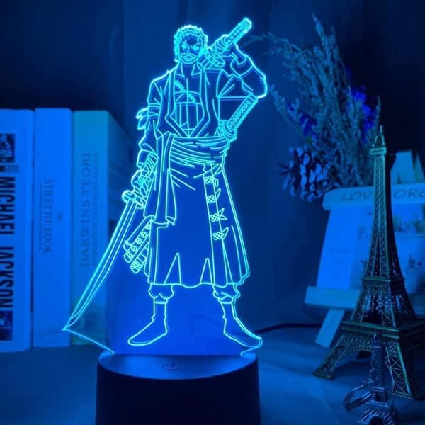One Piece Luffy 3D Illusjons Nattlampe Smart Touch, RG