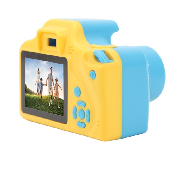 Barnekamera for selfie 2 tommer 5M 1080P HD Mini bærbar digital videokamera leketøy for småbarn Yellow&Blue