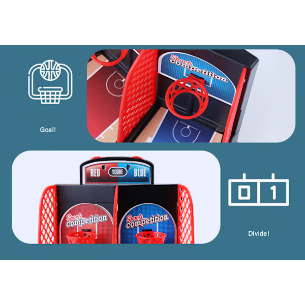 2 stk. Desktop Arcade Basketball Game, Tabletop Indoor Baske