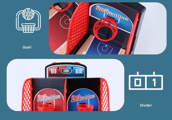 2PCS  Desktop Arcade Basketbollspel, Bordsskiva Inomhus Baske