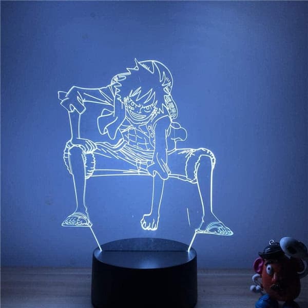One Piece Luffy 3D Illusjons Nattlampe Smart Touch, RG