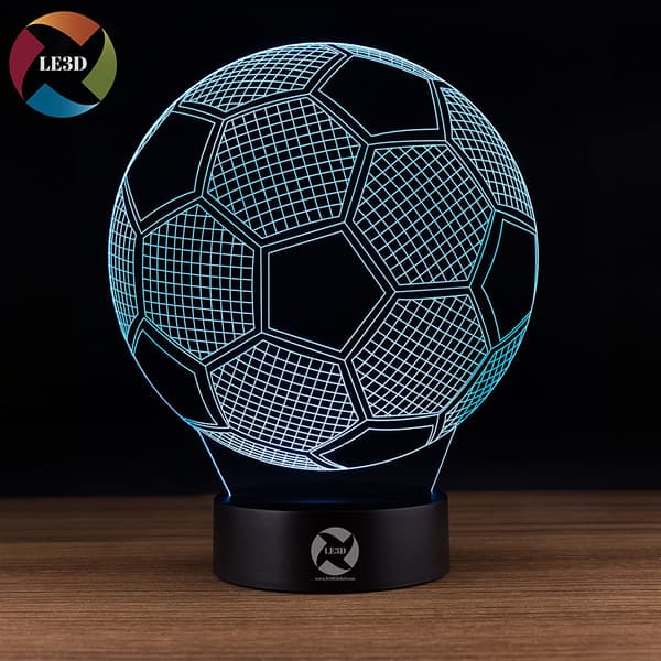 3D Optisk Illusions Natlampe - 7 LED Farveskiftende Lampe