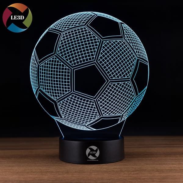 3D Optisk Illusjon Nattlys - 7 LED Fargeskiftende Lampe