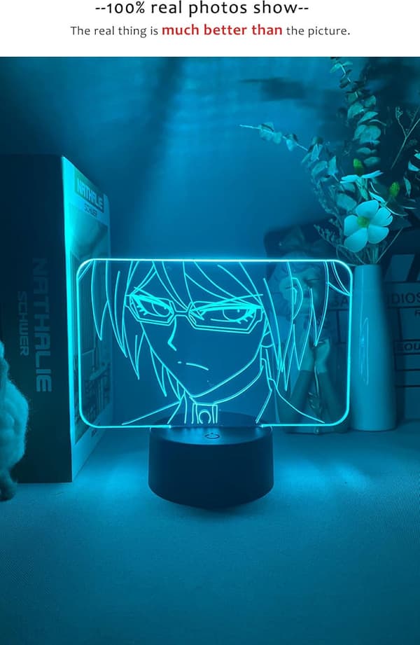 Anime LED Natlampe Togami Byakuya Figur 3D Bordlampe