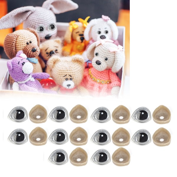 10 sæt dukke tegneserie øjne plast harpiks stereoskopisk dyr plys legetøj fremstilling tilbehør 20x24MM