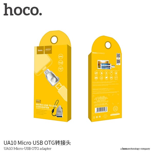 hoco. UA10 Sink Alloy Micro til USB Mobiltelefon OTG Adapter