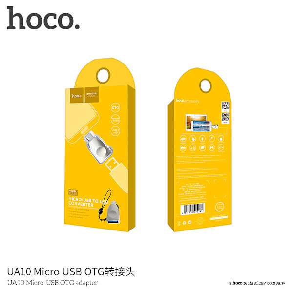 hoco. UA10 Zinklegering Micro til USB Mobiltelefon OTG Adapter