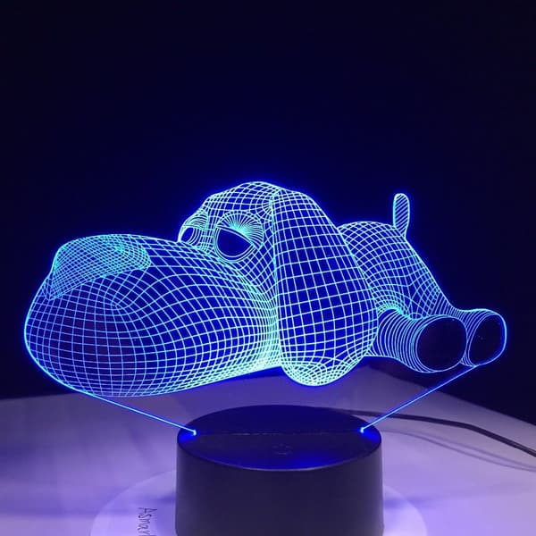 2018 Hundelampe 3D Natlampe Børnelegetøj LED 3D Touch Bordlampe