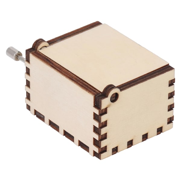 DIY Hand Cranked Music Box Castle in The Sky Pine Wood Stimulate Creativity Exercise Hands On Ability Music Box for Desk