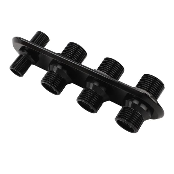 AC Bulkhead Billet Aluminium Legering Universal 4 Porte Airconditionering Bulkhead Udskiftning til Hot Rod Sort