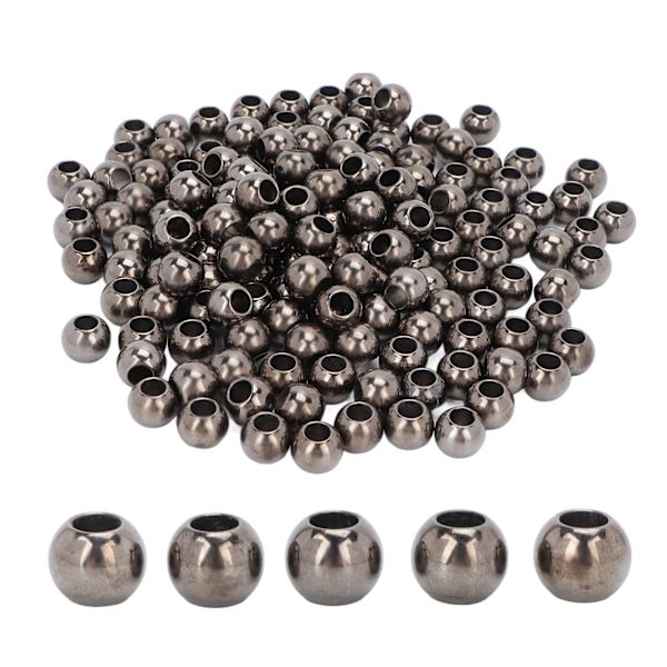 200 stk. harpiksperler bred anvendelse blank overflade robust holdbar levende farve håndværk perler til smykker tøj taske 12mm pistol farve