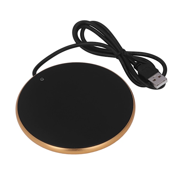 Kaffe Mugg Värmare 55°C Konstant Temperatur Utrymmesbesparande Smart USB Ljusvärmare för Hemma Kontor Resor Guld