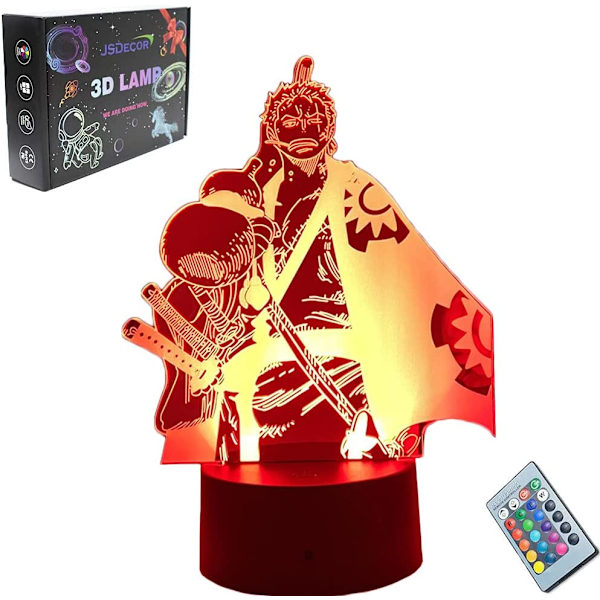 One Piece Zoro LED-lampa Cool Anime Figur Jul Födelsedag