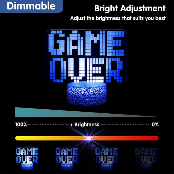 3D Gamepad Nattlampe (3 Mønstre) Spillkontroller Konsoll I