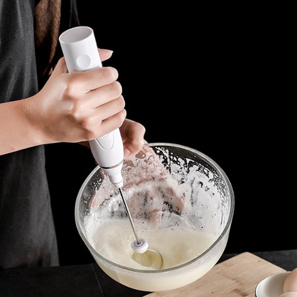 Elektrisk handmixer USB uppladdningsbar automatisk äggvisp mjölkskummare stor kapacitet batteridriven mjölkblandare