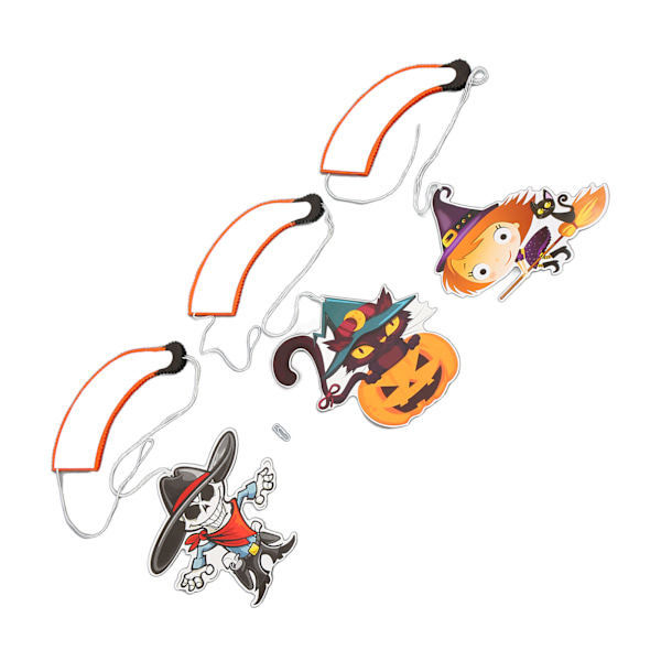 3 kpl Halloween-paperiripustuskoristetta, kurpitsa, pääkallo, noita, Halloween-paperiripustuslyhty, DIY-ripustuskoriste