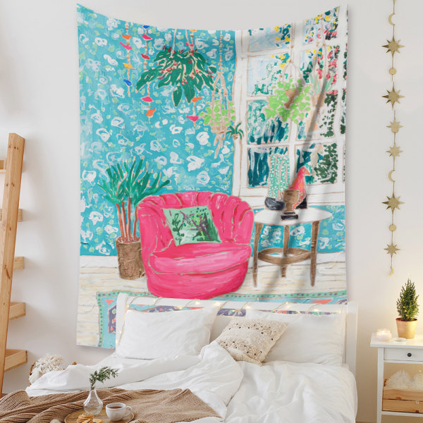 Botanisk Boho Hem Gobeläng Estetisk Konst Hem Ba ZJ825-67 29 X 38 In