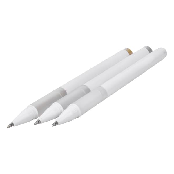 3 st High Light Pen Skissning Ritning Markering Stationery Konstmaterial Guld/Silver/Vit