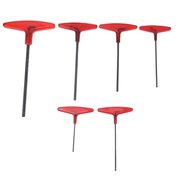 6 st Hexnyckel T-typ Härdat Stål Symaskin Nyckel 2.0~6.0mm