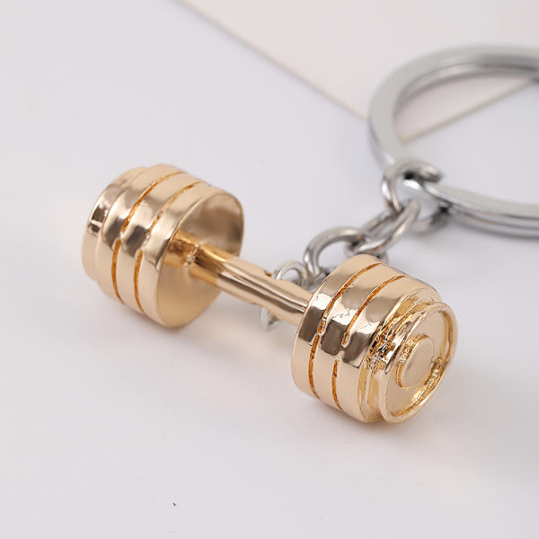 1 st miniatyrdumbbell i titanlegering, fitnessgymnyckelring E