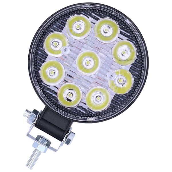 27W 9LED arbeidslys 6000K 3000LM rund lampe IP67 vanntett universell for bil motorsykkel