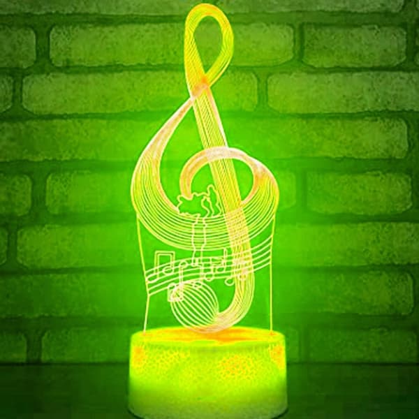 3D Musik Node Natlampe Bord Skrivebord Optisk Illusion Lamper
