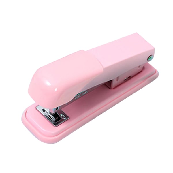 Kontorshäftapparat för 24/6 26/6 60 mm djup Ergonomisk ansträngningslös skrivbordsstapler för studentlärare Roseate
