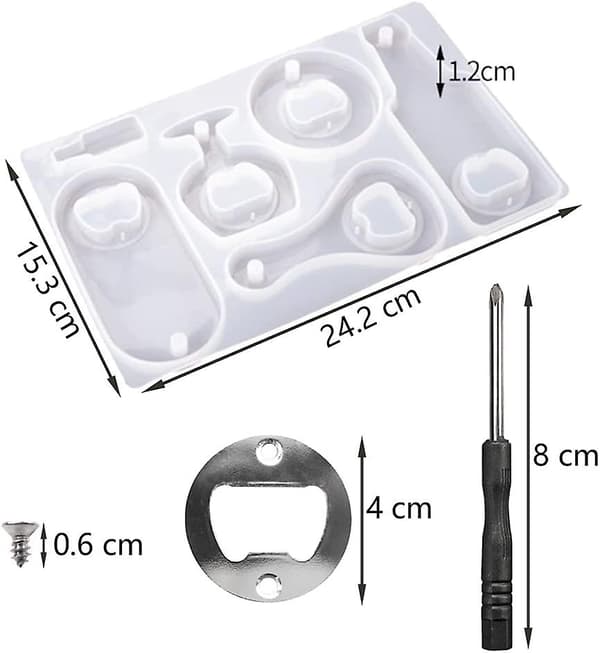 Resin Gjutform Flasköppnare Gjutform Silikonform Epoxiharts Mo