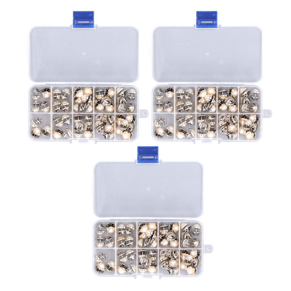 150 stk. Dekk over knapper Faux Pearl Style Plast Metall Bred applikasjon Kvinner Brosje Knapper for Sying Håndverk DIY Perle Blomst