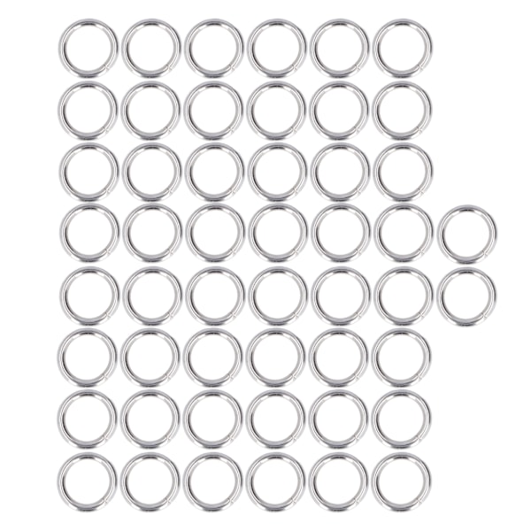 50 stk metallringer holdbare utsøkte multifunksjonelle slitesterke falmede metall O-ringer for veskeklærperler 15x3mm