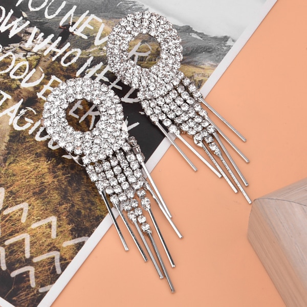 1 par strass tofs kedja skor spännen dekoration väska kläder tillbehörStil A  2.5x7.4cm