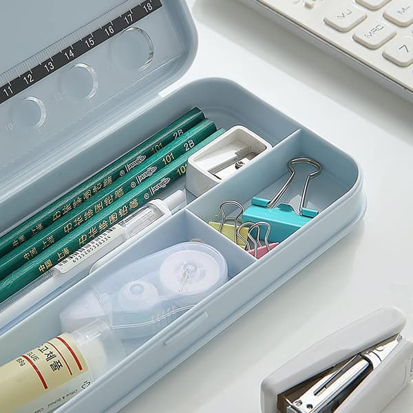 Multifunktionell vattentät pennfodral, plastfrostig penna Blue